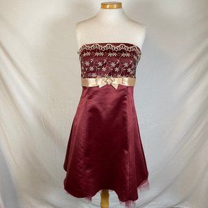Vintage 80's Strapless Homecoming Dress
